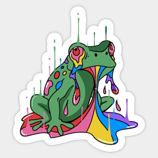 Trippy Frog Sticker